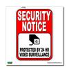 GRAPHICS & MORE Security Notice Protected by 24 Hour Video Surveillance Business Sign - Window Wall Sticker view 1