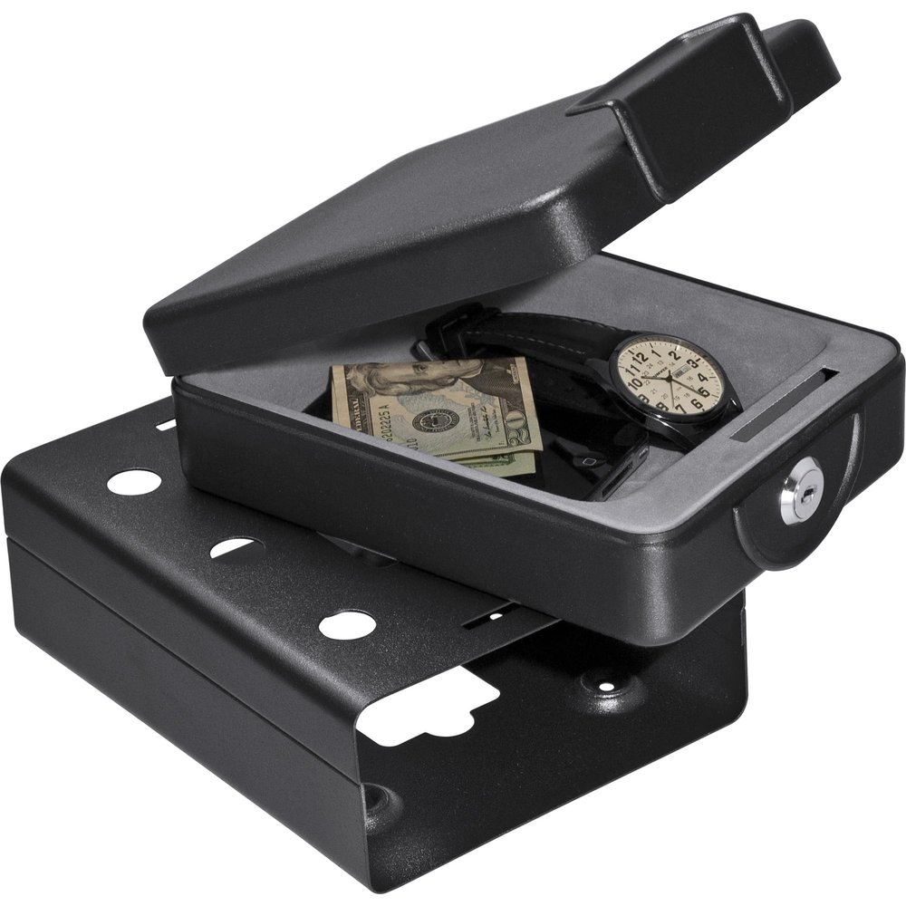 BARSKA AX11812 Compact Key Lock Box with Mounting Sleeve, Black