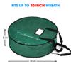 ProPik Christmas Wreath Storage Bag 30" - Garland Holiday Container with Tear Resistant Material - Featuring Heavy Duty Handles and Transparent Card Slot - 30 X 8 (Green) view 2
