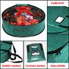 ProPik Christmas Wreath Storage Bag 30" - Garland Holiday Container with Tear Resistant Material - Featuring Heavy Duty Handles and Transparent Card Slot - 30 X 8 (Green) view 3