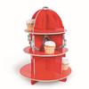 Fun Express Fire Hydrant 3-Tier Cupcake and Dessert Holder for Fire Truck, Fireman, Fire Fighter Themed Birthday Party Supplies and Decor - Red view 1