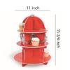 Fun Express Fire Hydrant 3-Tier Cupcake and Dessert Holder for Fire Truck, Fireman, Fire Fighter Themed Birthday Party Supplies and Decor - Red view 2