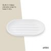 Umbra Touch Soap Dish for Bathroom - Modern Oval Shape for Sink - Durable and Easy to Clean, White view 4