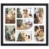 Golden State Art, 13.7x15.7 Matted Black Wood 7-Opening for 4 x 6 Collage Picture Frame view 1