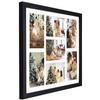 Golden State Art, 13.7x15.7 Matted Black Wood 7-Opening for 4 x 6 Collage Picture Frame view 4