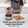 Hamilton Beach Food Processor & Vegetable Chopper for Slicing, Shredding, Mincing, and Puree, 10 Cups + Easy Clean Bowl Scraper, Black and Stainless Steel (70730) view 4