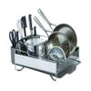 KitchenAid Large Capacity Full Size Rust Resistant Dish Rack with Angled Drain Board and Removable Flatware Caddy, Light Grey view 1