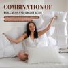 WhatsBedding Feather Comforter,Filled with Feather and Down Fiber, White King Size All Season Duvet Insert, Luxurious Hotel Bed Comforter, 100% Cotton Cover,Medium Warmth with Corner Tabs,106x90 Inch view 4