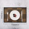 Placemats Set of 4 for Dining Table, Bamboo Place Mats for Kitchen Table Decor, Table Mats Heat Resistant & Non-Slip for Indoor/Outdoor Party, Table Placemats Set of 4 for Dinner Table Black view 2
