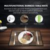 Placemats Set of 4 for Dining Table, Bamboo Place Mats for Kitchen Table Decor, Table Mats Heat Resistant & Non-Slip for Indoor/Outdoor Party, Table Placemats Set of 4 for Dinner Table Black view 4