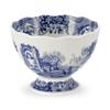 Portmeirion Blue Italian Footed Bowl | Made of Porcelain | Berries, Sweets, and Chocolate Bowl | Scalloped Edge | Measures 4.75-Inch | Dishwasher and Microwave Safe view 1