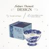 Portmeirion Blue Italian Footed Bowl | Made of Porcelain | Berries, Sweets, and Chocolate Bowl | Scalloped Edge | Measures 4.75-Inch | Dishwasher and Microwave Safe view 3