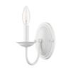 Livex Lighting 4151-03 Williamsburg 1-Light Wall Sconce, White view 2