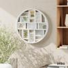 Umbra Luna Collage Picture Frame Holds Nine 4x6 Photos, Large 22-Inch Diameter, White view 2