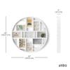 Umbra Luna Collage Picture Frame Holds Nine 4x6 Photos, Large 22-Inch Diameter, White view 3