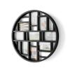 Umbra Luna Collage Picture Frame Holds Nine 4x6 Photos, Large 22-Inch Diameter, Black view 1