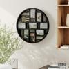 Umbra Luna Collage Picture Frame Holds Nine 4x6 Photos, Large 22-Inch Diameter, Black view 2