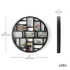 Umbra Luna Collage Picture Frame Holds Nine 4x6 Photos, Large 22-Inch Diameter, Black view 3