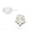 Ceramic Lotus Petals Style Flower Candle Holder Tea Lights Holder Home & Table top Decoration (White) view 3