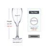 WGVI WGV Champagne Glass Vase, Width 5.5", Height 16", (Multiple Sizes Choices) Clear Stemmed Red Wine Planter Floral Container, Wedding Centerpiece, Event Home Decor, 1 Piece (VWV0616) view 2