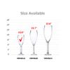 WGVI WGV Champagne Glass Vase, Width 5.5", Height 16", (Multiple Sizes Choices) Clear Stemmed Red Wine Planter Floral Container, Wedding Centerpiece, Event Home Decor, 1 Piece (VWV0616) view 3