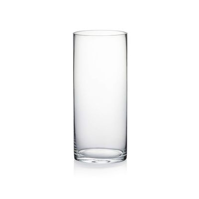 WGV Quality Thick Cylinder Vase, Diameter 5", Height 12", Clear Glass Floral Planter Container, Tall Centerpiece Arrangement for Wedding Home Decor, 1 Piece