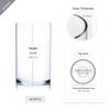 WGV Cylinder Vase, Width 7", Height 12", Clear Wide Large Diameter Flower Glassware, Floral Container, Planter Terrarium for Wedding Party Event, Home Accent Decor, 1 Piece view 2