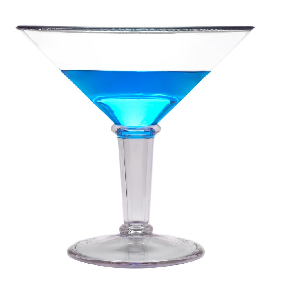 G.E.T. Shatterproof Plastic Jumbo Martini Cocktail Glass, BPA Free, 48 Ounce, Clear