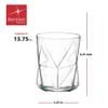 Bormioli Rocco Cassiopea Double Old Fashioned Glass, Set of 4 view 3