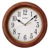 SEIKO 12 Inch Round Wood Classic Wall Clock, White,Brown view 1