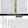 DUOFIRE Window Film Window Privacy Film, Anti UV Removable Frosted Privacy Film, Static Cling Glass Film No Glue Window Sticker for Bathroom Bedroom Office (17.4 x 78.7 inch)Blinds Pattern view 2