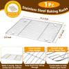 P&P CHEF 16 Inch Baking Sheet Pan with Rack Set, Stainless Steel Cookie Sheet Pan Tray with Cooling Rack for Oven Use, Cooking Roasting, Non Toxic & Dishwasher Safe, Heavy Duty view 3