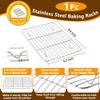 P&P CHEF 9 Inch Baking Sheet Pan with Rack Set, Stainless Steel Cookie Sheet Pan Tray with Cooling Rack for Oven Use, Cooking Roasting, Non Toxic & Dishwasher Safe, Heavy Duty view 3