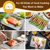 P&P CHEF 9 Inch Baking Sheet Pan with Rack Set, Stainless Steel Cookie Sheet Pan Tray with Cooling Rack for Oven Use, Cooking Roasting, Non Toxic & Dishwasher Safe, Heavy Duty view 4