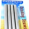 4 SUPER WIDE Boba Stainless Steel 9.5" Long x 1/2" Wide Drink Straw Smoothie Thick Milkshake -CocoStraw Brand view 2