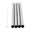 4 SUPER WIDE Boba Stainless Steel 9.5" Long x 1/2" Wide Drink Straw Smoothie Thick Milkshake -CocoStraw Brand view 3