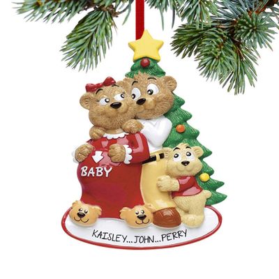 Expecting Family Pregnancy Christmas Ornament