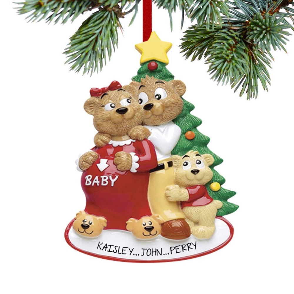 Expecting Family Pregnancy Christmas Ornament