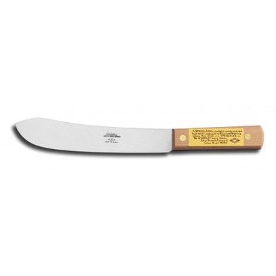 Dexter Russell 012-8BU Traditional (04451) Butcher Knife, 8", high-carbon steel, beech handle