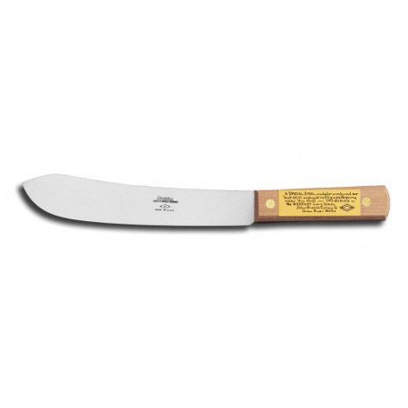 Dexter Russell 012-8BU Traditional (04451) Butcher Knife, 8", high-carbon steel, beech handle