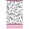 AMSCAN Sweet Wedding Party Damask Table Cover, Plastic, 54' x 102' view 1
