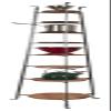 Enclume 8-Tier Cookware Stand, Free Standing Pot Rack, Hammered Steel ( Unassembled) view 4