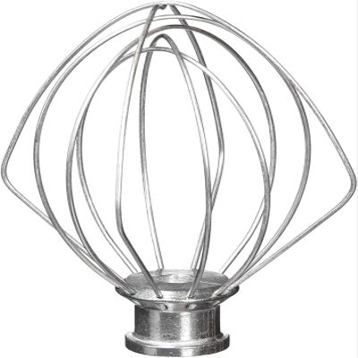 K45WW Wire Whip for KitchenAid Tilt-Head Mixer,6-Wire Whisk Attachment Replacement for K45SS, KSM110 4.5QT/5QT Tilt-Head Stand Mixer, Stainless Steel, Egg Heavy Cream Beater, Cakes Mayonnaise Whisk