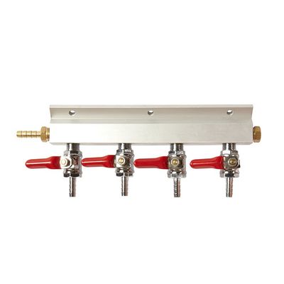 Four Way Compressed Gas Manifold Multi Gas Line Splitter
