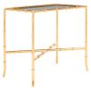 SAFAVIEH Home Collection Chandler Accent Table, Gold Cross Base with Black Glass Top, Fully Assembled (FOX2513A) view 4