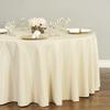 LTC LINENS Beige Round Tablecloth for 60 Inch Round Table - 120 Inch Round Table Cover - Washable, Wrinkle Resistant Polyester Fabric Cloth for Wedding, Party view 2