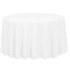 LinenTablecloth 132-Inch Round Polyester Tablecloth White view 1