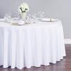 LinenTablecloth 132-Inch Round Polyester Tablecloth White view 2