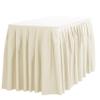 LinenTablecloth 21 ft. Accordion Pleat Polyester Table Skirt Ivory view 1