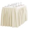LinenTablecloth 21 ft. Accordion Pleat Polyester Table Skirt Ivory view 3